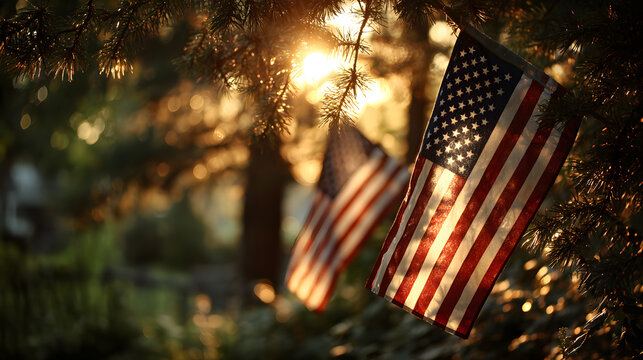 The Summer Sun has stars and stripes