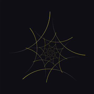 Abstract Polygonal Web Network Lines Connection Dark Background