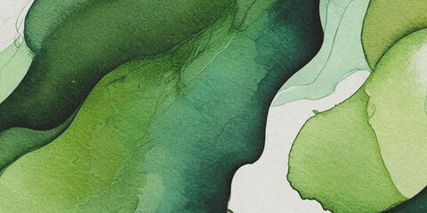 Aerial view of green agricultural fields with irrigation paths © Nasrin