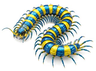 Naklejka premium caterpillar on a white background