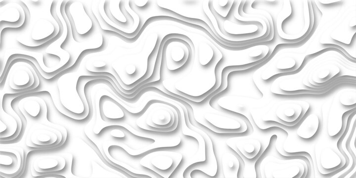 Abstract modern 3d Paper cut white background. White wave paper curved reliefs abstract background. Realistic papercut decoration textured with wavy layers. 