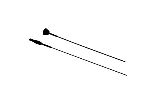 Black Silhouette of Long Surgical Veress Needles