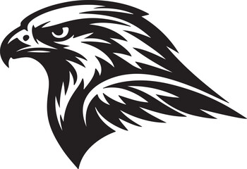 Fototapeta premium Eagle Head Logo Silhouette Vector in Tribal Style 