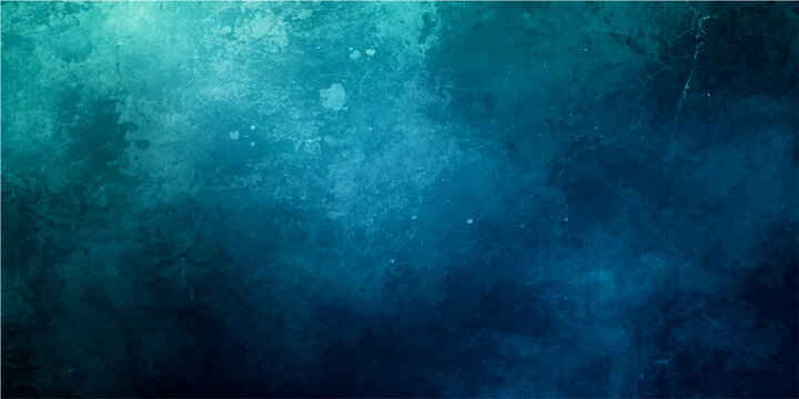 Vector Abstract textured background with gradient shades of blue and turquoise, exuding a sense of depth and mystery with subtle grunge and water effects.
