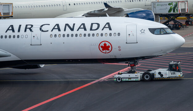 Amsterdam, The Netherlands, 02.05.2026, Airplane operated by Air Canada Airline at Schiphol Airport Amsterdam