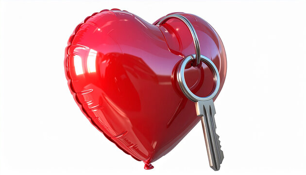 Heart Lock and Key Love Concept