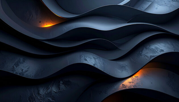 Dark Abstract Wave Background Design
