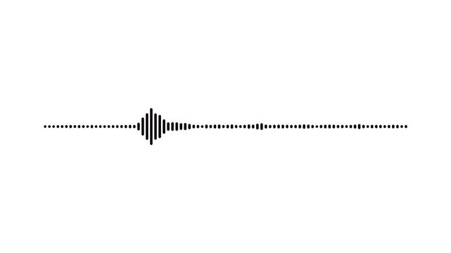 Modern voice signal waveform animation, transparent sound spectrum overlay, minimal audio equalizer motion, seamless frequency white background, clean podcast graphics, 4k video effect loop.