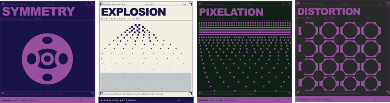 Symmetry Explosion Pixelation Distortion Vector Abstract Background Graphic Design Template