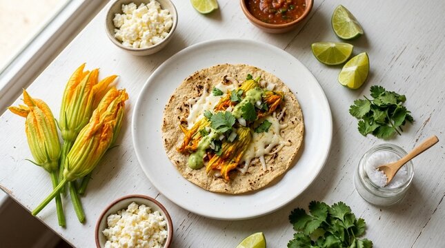 Chapulines on taco close &ndash; Authentic Mexican Food Studio Hero Shot on White Background | Commercial Stock Photo for Restaurant Menu, Food Blog, and Editorial Use
