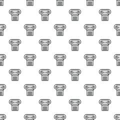 Naklejka premium Ionic column capital icons creating a repeating architectural pattern