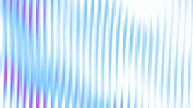 Reeded glass light blue purple wave motion background, fluted glass effect animation, abstract pastel lavender light curtain fractal pattern, bright seamless overlay