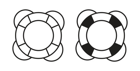 Life buoy icon vector design elements. icon in flat and line style. © hiru