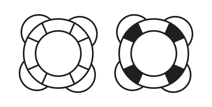 Life buoy icon vector design elements. icon in flat and line style.