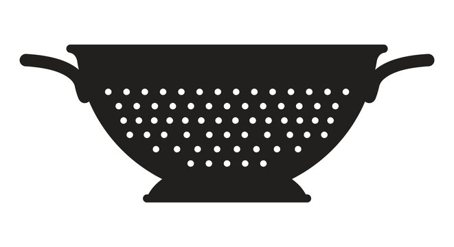 colander silhouette on a white background silhouette