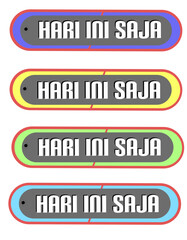 Fototapeta premium Hari Ini Capsule Promotion Tag Vector Illustration