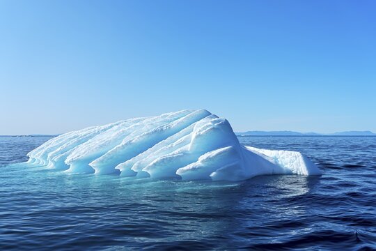 Iceberg drifts through Icefjord, UNESCO World Heritage Site, Disko Bay, Ilulissat, West Greenland, Greenland