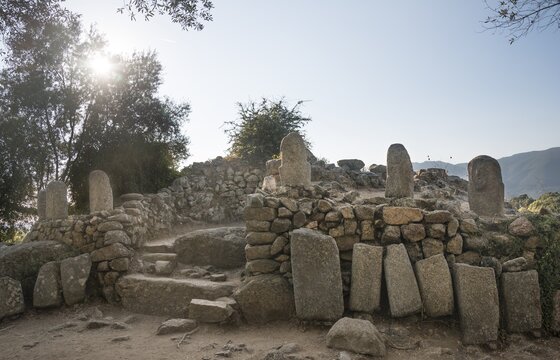 Menhirs, megalithic, Filitosa, Corsica, France