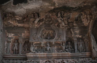 Obraz premium Ellora Caves: Unique Temple Complex. Maharashtra. India.