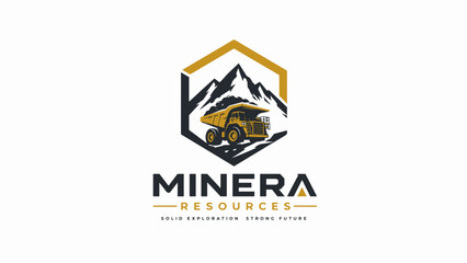 set of mining logo design vector vintage illustration template design . mining cart helmet shovel trowel pickax or pickaxe tools logo bundle collection mining concept illustration design © yuda