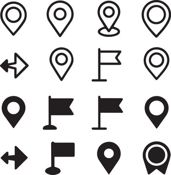 Black and white of abstract geometric shapes and symbols abstract shapes arrows