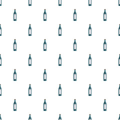 Obraz premium Wine bottles creating a repeating pattern on a white background