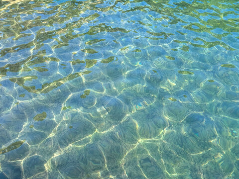 Sea surface calm clear water.