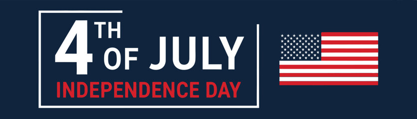 Obraz premium Independence day vector illustration with 4th of july american flag