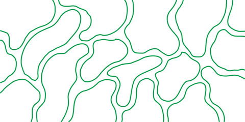 Organic line art pattern with green wavy shapes on white. Perfect for abstract camouflage backgrounds, eco-friendly branding, and modern textile designs in high-quality © denis