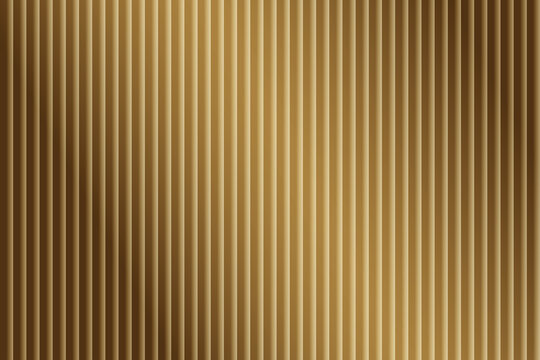abstract vertical fluted glass texture background in luxury gold aesthetic for modern interior design