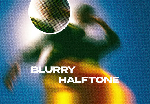 Blurry Photo Effect &ndash; Halftone for Album Cover & Social Media (PSD)