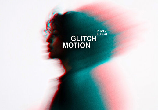 Glitch Photo Effect &ndash; Motion for Album Cover & Social Media (PSD)