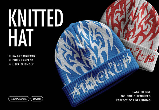 Knitted Hat Mockup &ndash; Isolated Apparel Presentation (PSD)