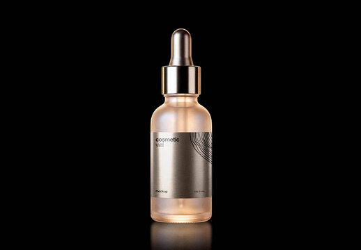 Dropper Bottle Mockup &ndash; Matte Glass Packaging Branding Presentation (PSD)