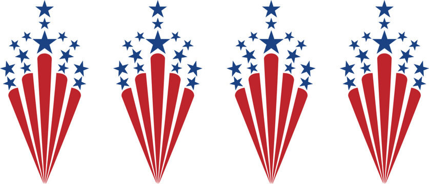 Independence day patriotic vector illustration with american flag design elements