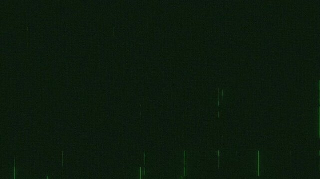 Green glowing vertical scratch lines with analog noise texture overlay for video editing