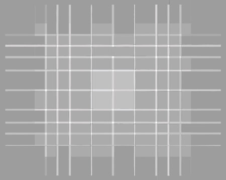 Minimalist grey plaid pattern background with crossing white and light gray horizontal and vertical lines.