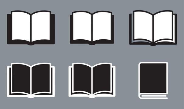 Minimalist Education Book Line Icons Set for School and Online Learning App