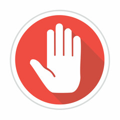 Obraz premium Stop Hand Icon