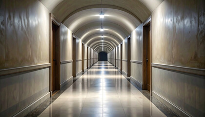 Naklejka premium Shiny Modern Futuristic Hallway