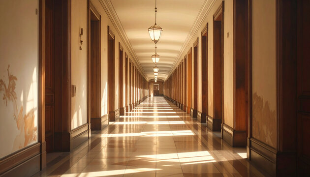 Minimalist Luxury Hotel Corridor