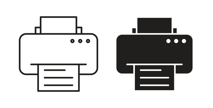 Print icon vector design elements. icon in flat and line style.