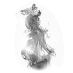 Fototapeta premium Steam or smoke on transparent background, png