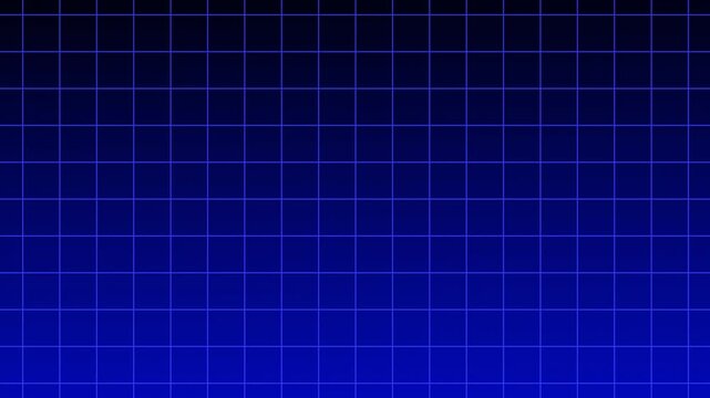 Blue digital grid animation background, futuristic technology motion graphic, abstract cyber space net on gradient blue, professional corporate tech element.