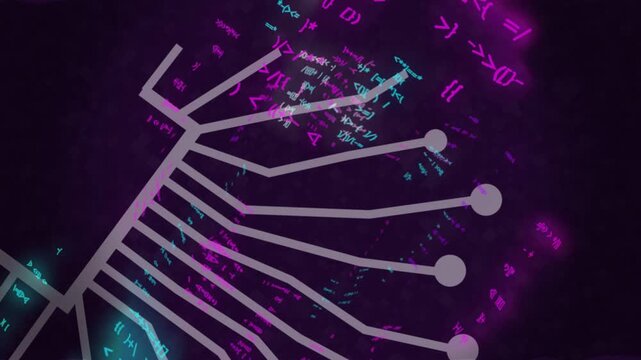 Circuit to brain graphic morphing, single grey branch appearing and rotating, revealing AI core