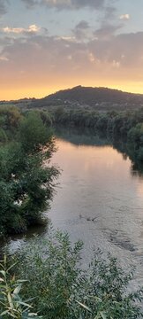 mures river at dawn