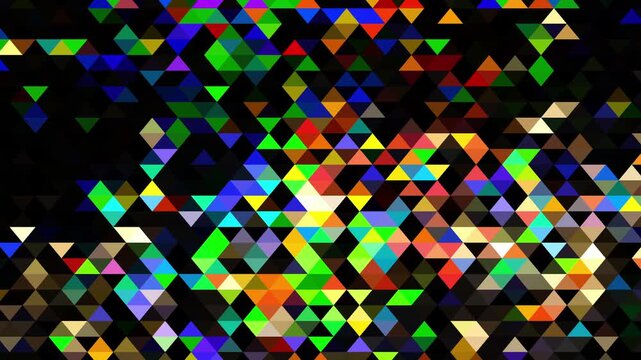 interlocking colored geometric shapes changing abstract motion background, mosaic pattern