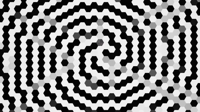 interlocking colored geometric shapes changing abstract motion background, mosaic pattern