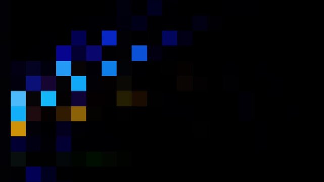 interlocking colored geometric shapes changing abstract motion background, mosaic pattern