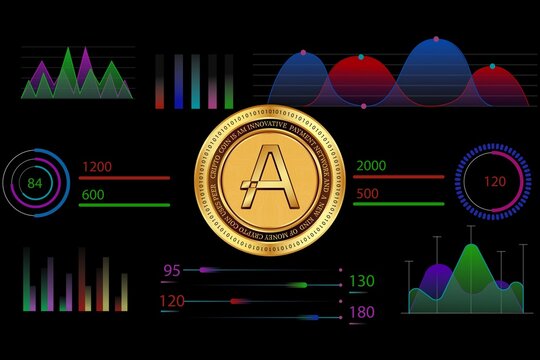 aleo virtual currency images on digital background. 3d illustration